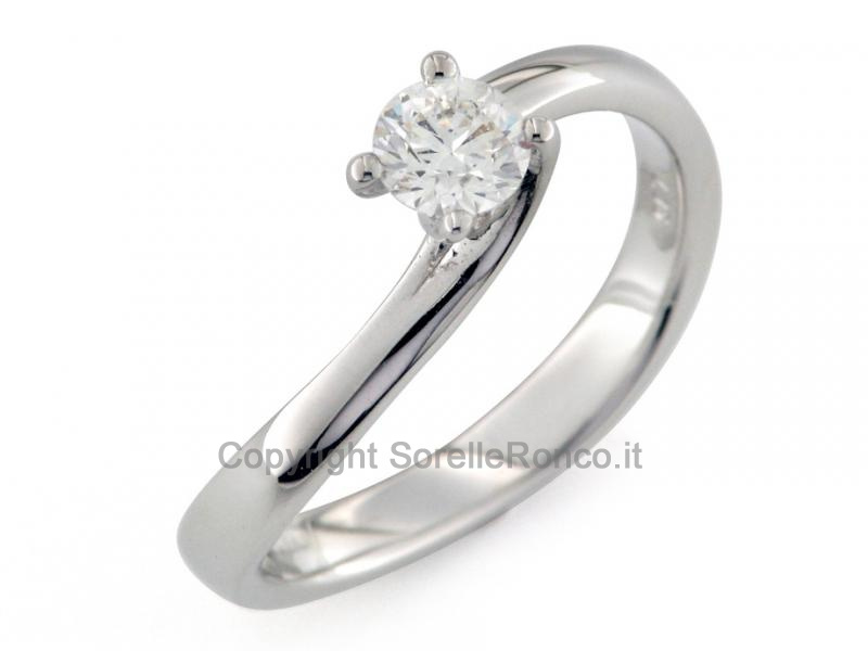 ANELLO CONTRARIE CON DIAMANTE CT. 0.36