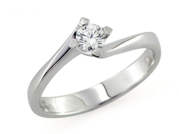 CF01116 - Anello Solitario con Diamante da 0.27 Ct