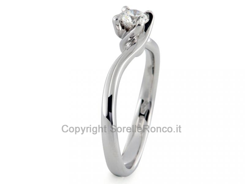 ANELLO SOLITARIO 4 GRIFFE CT. 0.31