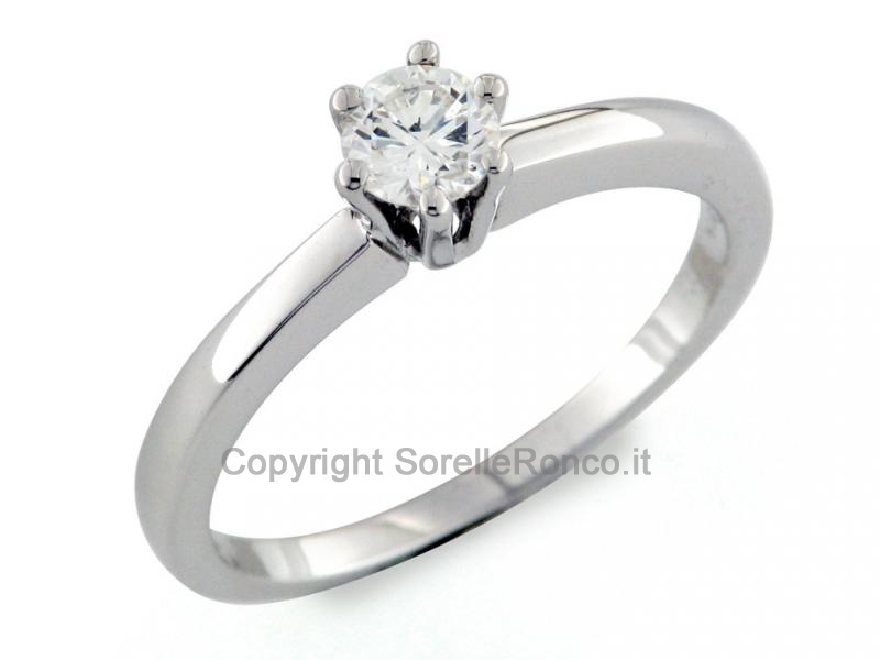 ANELLO SOLITARIO ORO E DIAMANTE 0.35 CT