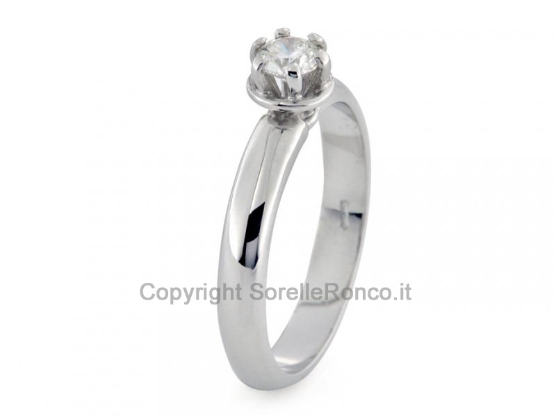 ANELLO SOLITARIO 6 GRIFFE CT. 0.31