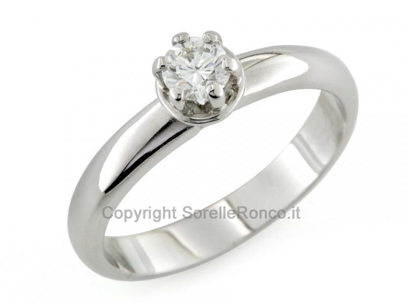 ANELLO SOLITARIO 6 GRIFFE CT. 0.31