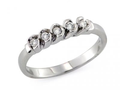 Anello Riviera Oro e Diamanti da 0.10 Ct
