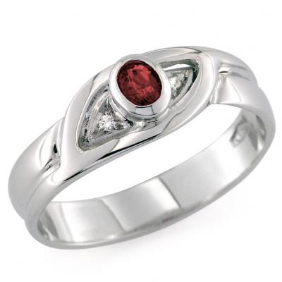 Anello in Oro con Diamanti e Rubino