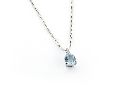 Collana Oro con Acquamarina 0.45-0.53 Ct