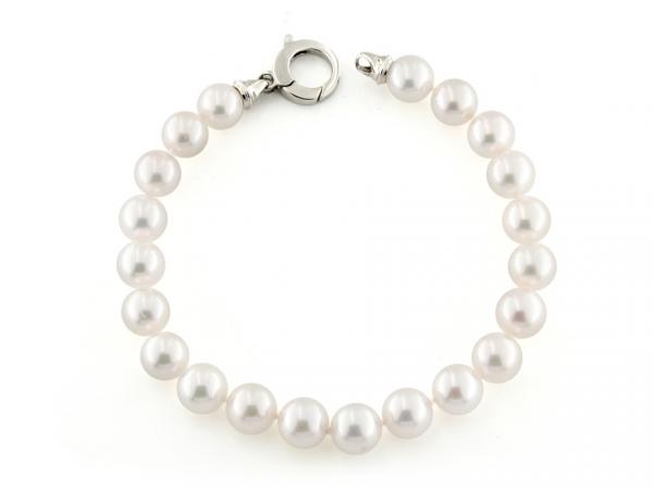 CF01160 - Bracciale Perle 7,5-8 con Chiusura Oro Bianco