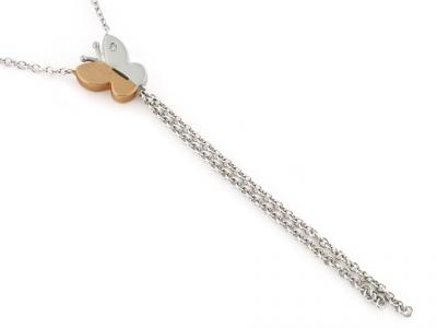 Collana Pendente Farfalla Oro e Diamante