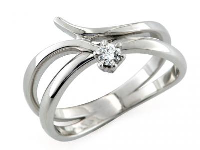 Anello con Diamante Solitario ct. 0.07
