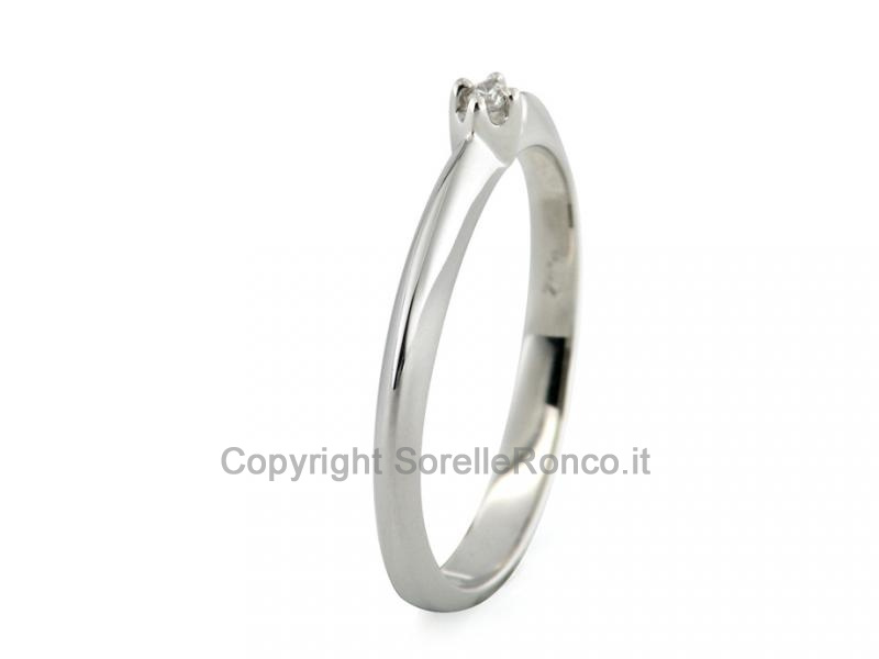 ANELLO SOLITARIO ORO E DIAMANTE CT. 0.02