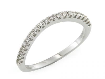 Anello Ondulato Riviera Diamanti ct 0.16