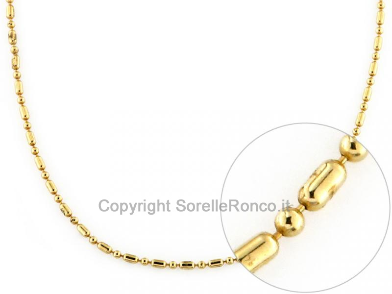 CATENINA DIAMANTATA ORO GIALLO 40CM