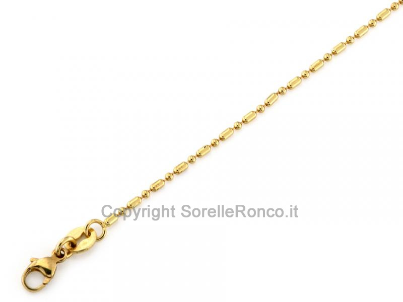 CATENINA DIAMANTATA ORO GIALLO 40CM