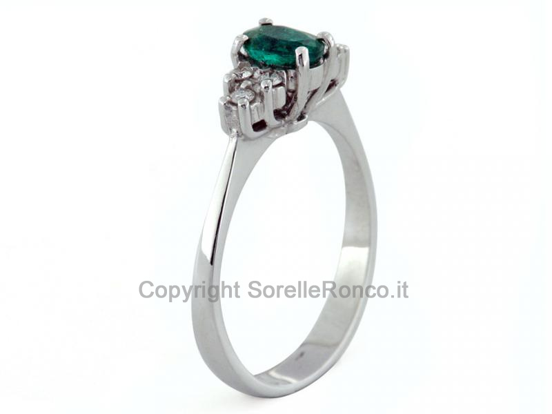 ANELLO IN ORO CON SMERALDO 0.46 CT