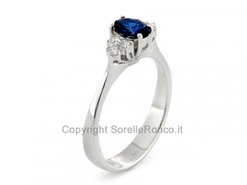 ANELLO CON ZAFFIRO DA 0.65 CT. IN ORO
