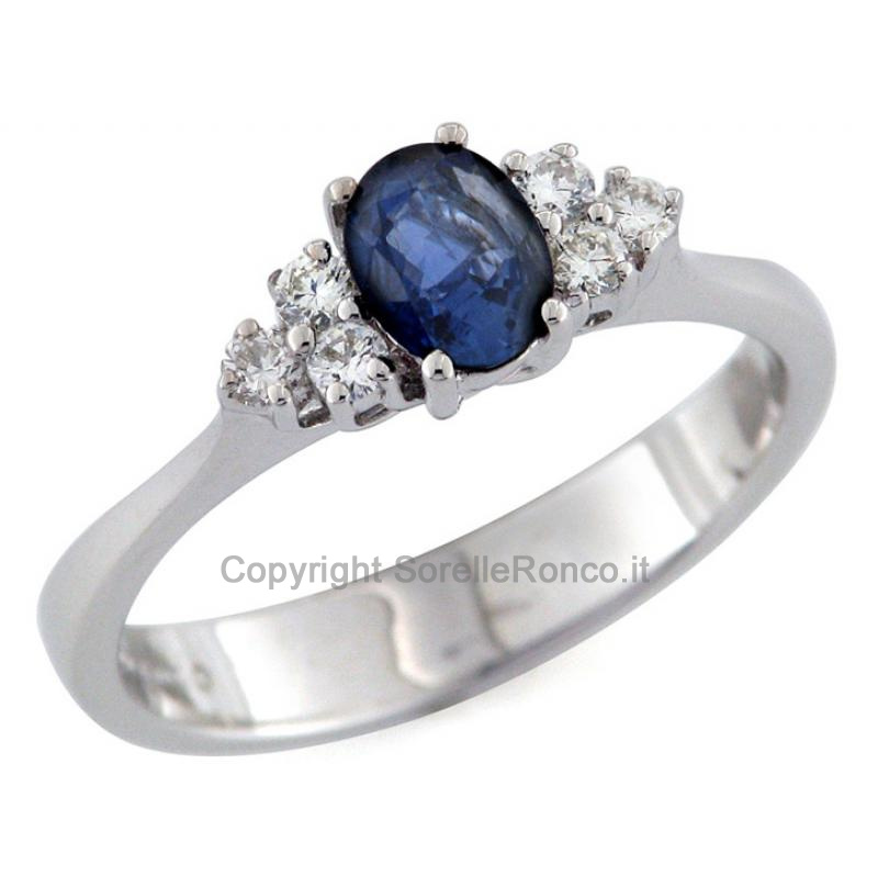 ANELLO CON ZAFFIRO DA 0.65 CT. IN ORO