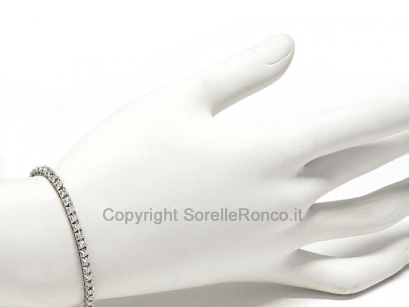 BRACCIALE TENNIS ORO BIANCO E DIAMANTI 1.90 CT