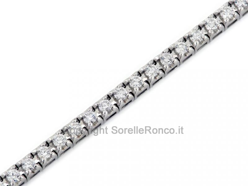 BRACCIALE TENNIS ORO BIANCO E DIAMANTI 1.90 CT