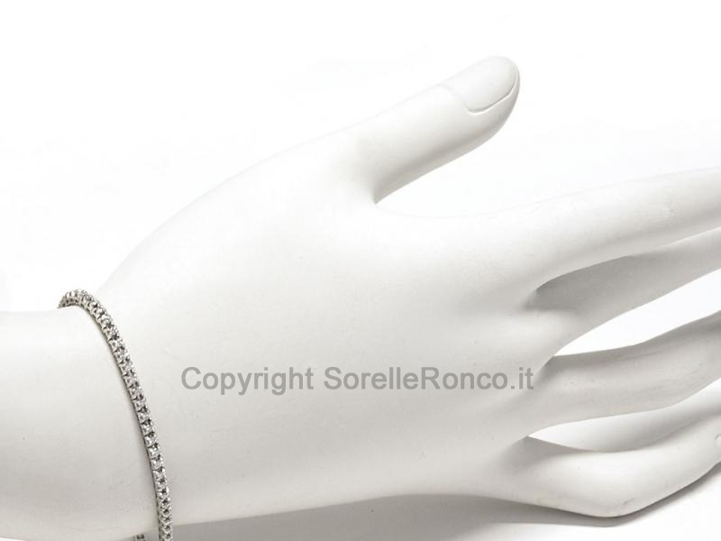 BRACCIALE TENNIS IN ORO BIANCO E DIAMANTI 1.20 CT