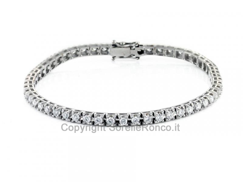 BRACCIALE TENNIS IN ORO BIANCO E DIAMANTI 1.20 CT