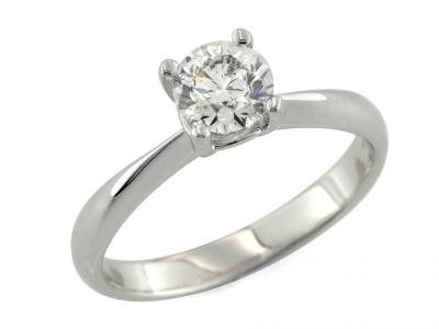 Anello Solitario a CALICE con Diamante 0.80 Ct