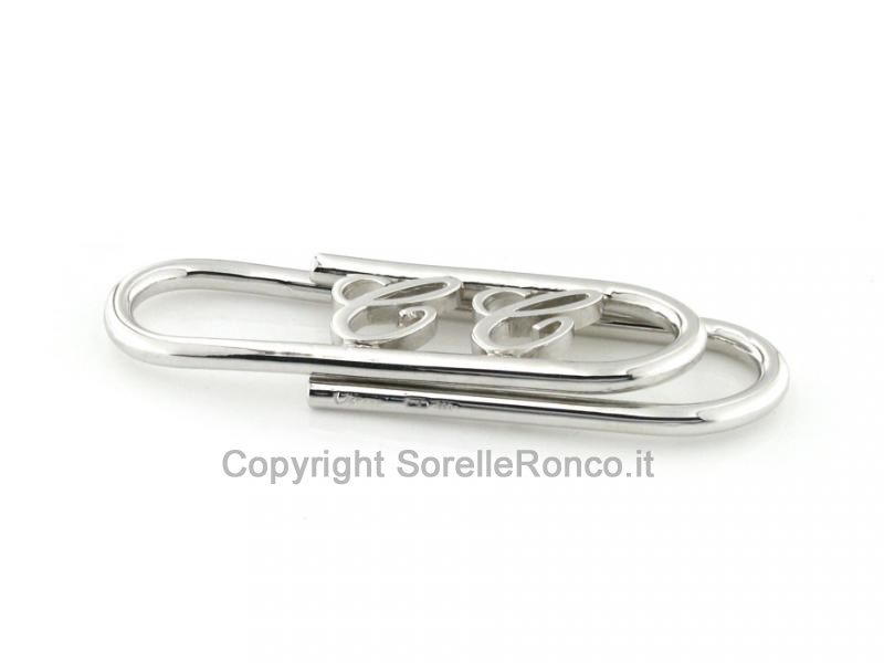 FERMASOLDI DOPPIA INIZIALE CC IN ARGENTO