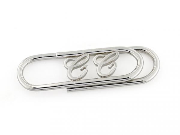 CF01260 - Fermasoldi Doppia Iniziale CC in Argento
