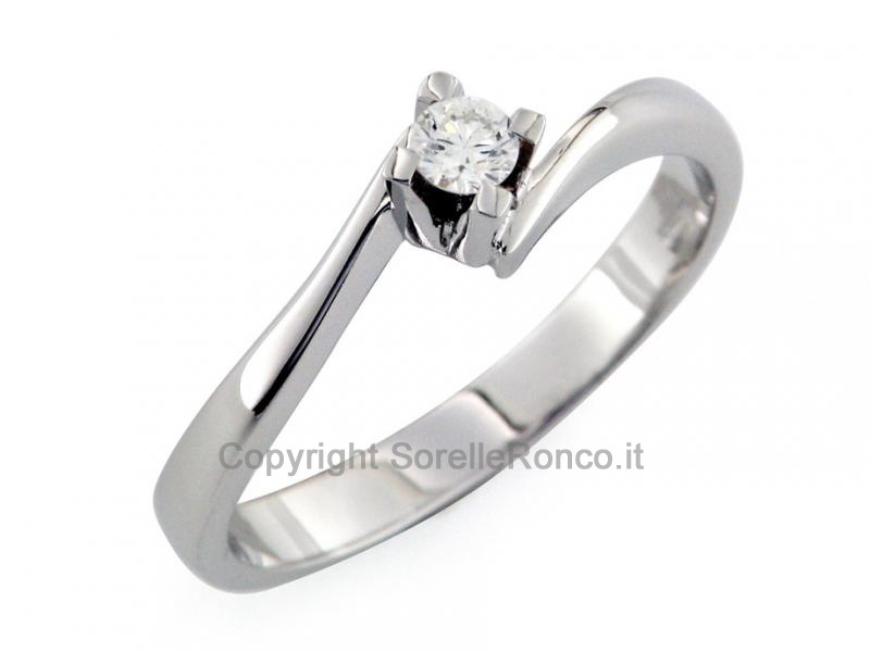 ANELLO CONTRARIE CON DIAMANTE 0.10 CT