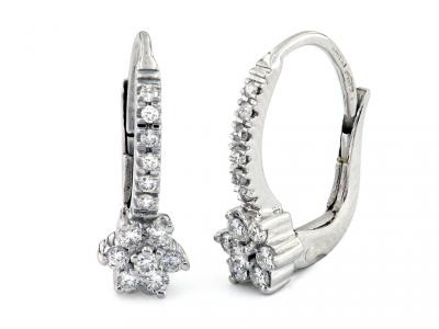 Orecchini Oro Bianco e Diamanti 0.34 Ct