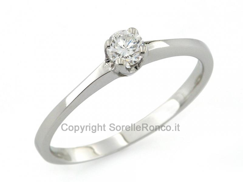 ANELLO CON DIAMANTE SOLITARIO 0.20 CT