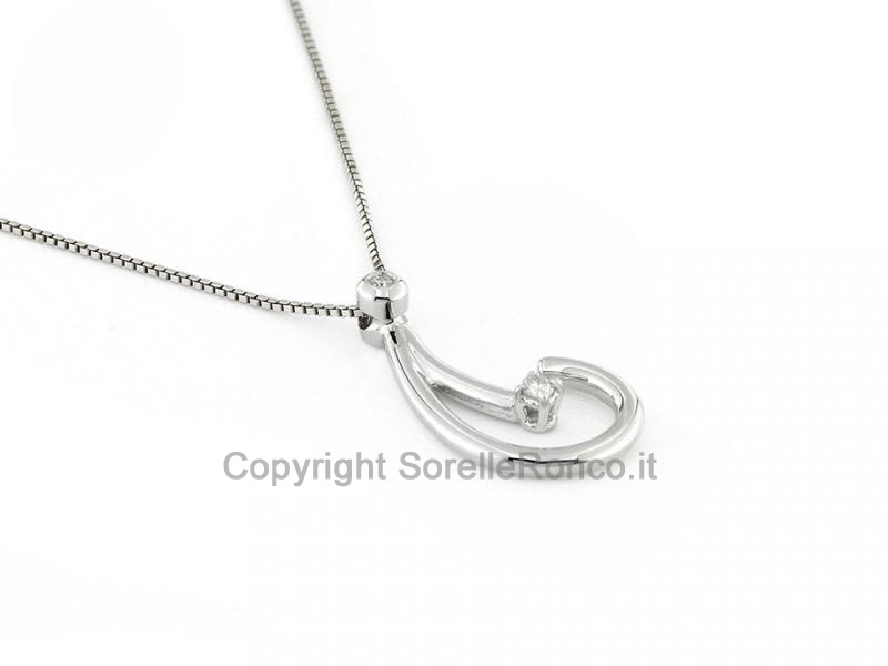 COLLANA  IN ORO BIANCO CON DIAMANTI