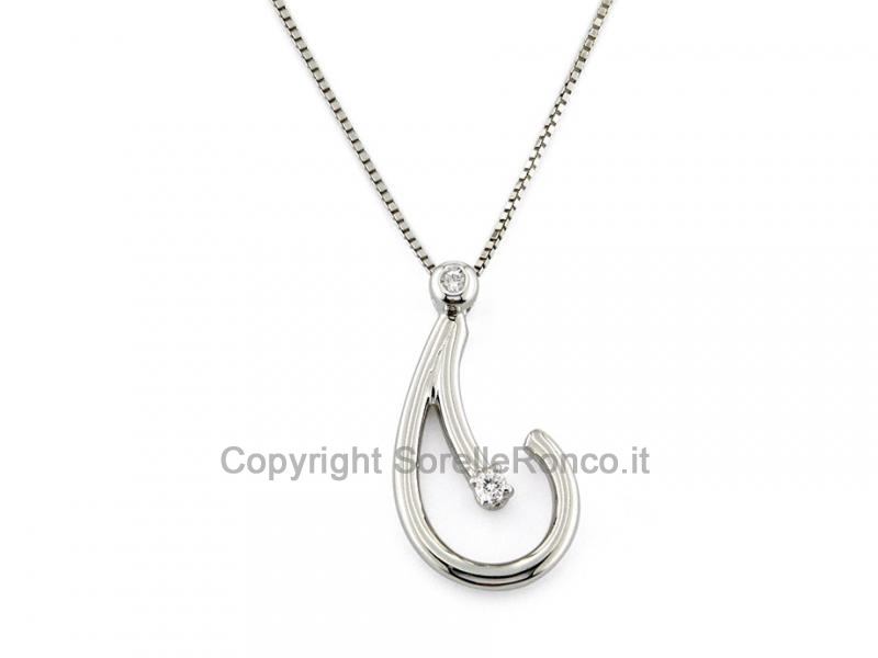 COLLANA  IN ORO BIANCO CON DIAMANTI