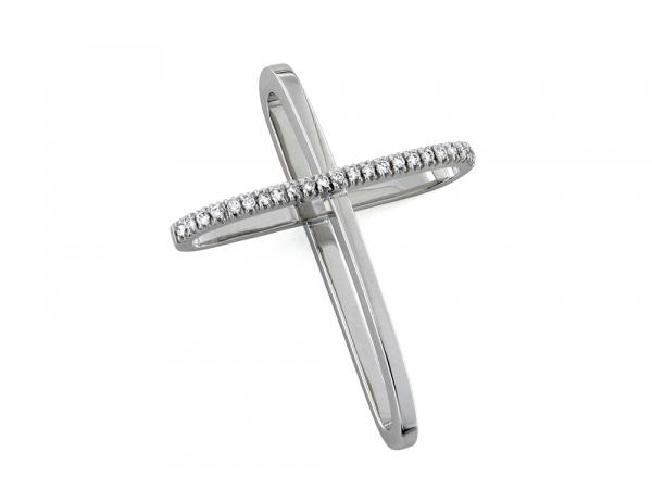 CF01324 - Pendente Croce in Oro e Diamanti