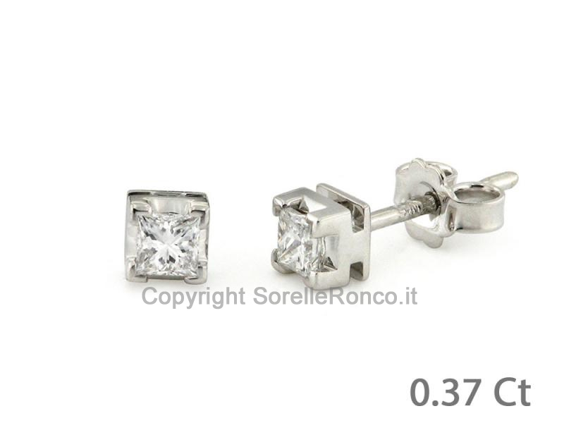 ORECCHINI DIAMANTI PRINCESS 0.37 CT