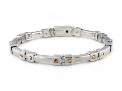 Bracciale Uomo Schiava Argento e Oro