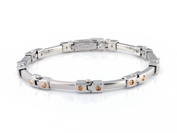 CF01334 - Bracciale Uomo Argento e Oro