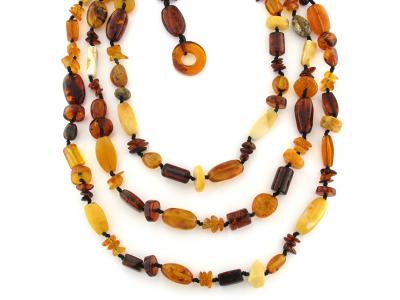 Collana con Ambra Bianca Naturale