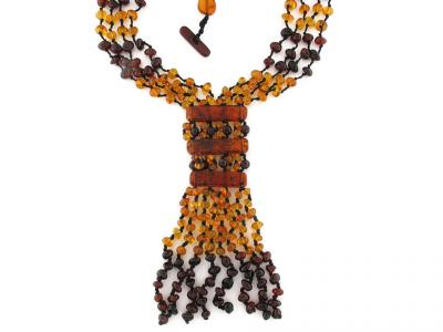 Collana con Ambra Naturale Mista