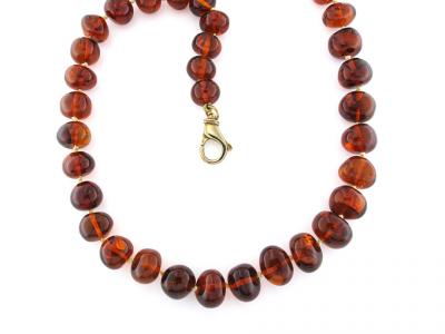 Collana con Ambra Baltica Bruna