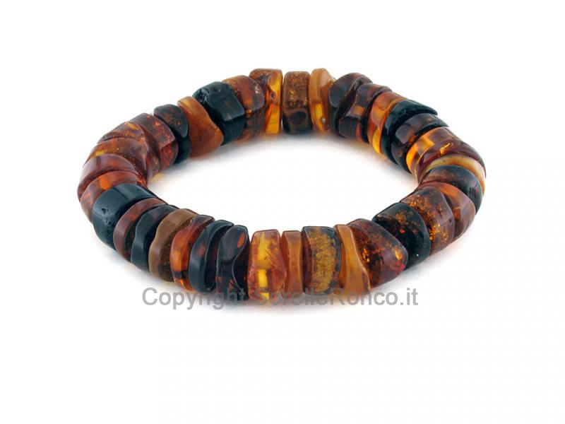 BRACCIALE ELASTICO CON AMBRA BALTICA