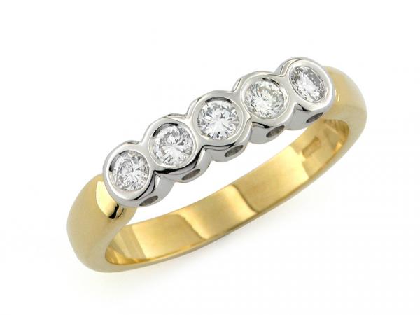 CF01401 - Anello ad Intreccio con Diamanti 0.36 Ct