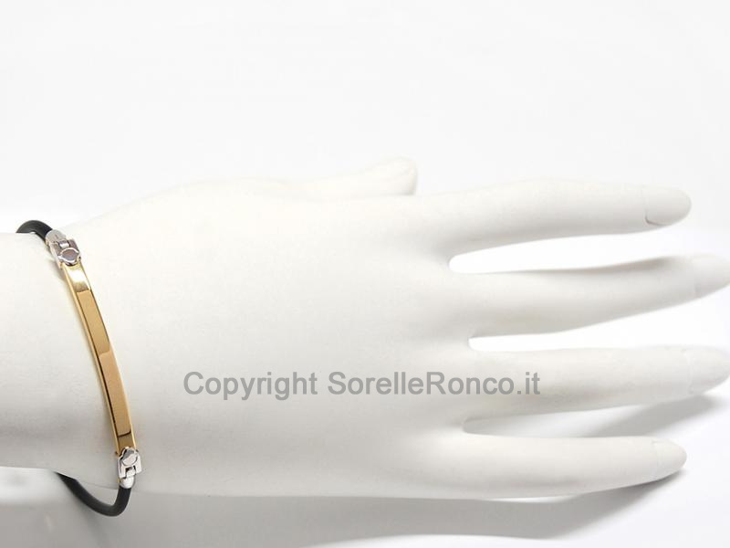 BRACCIALE CAUCCIÙ E ORO