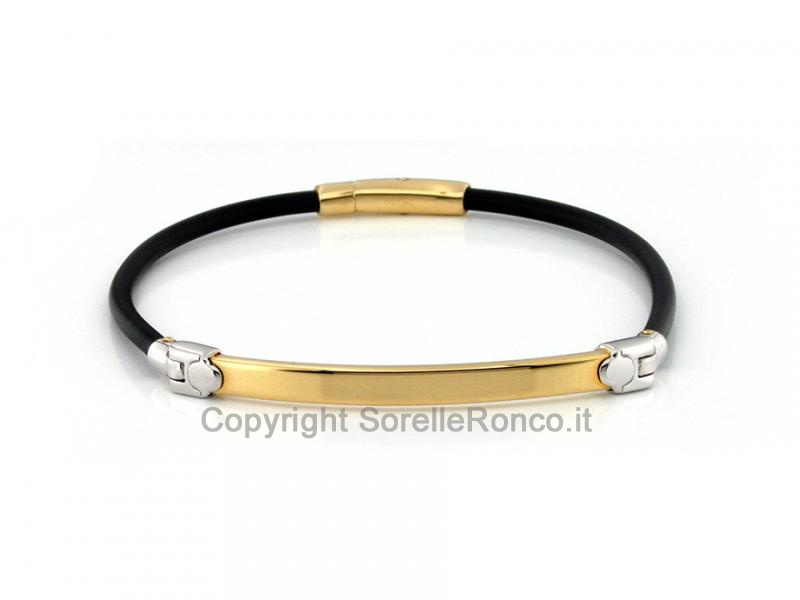 BRACCIALE CAUCCIÙ E ORO