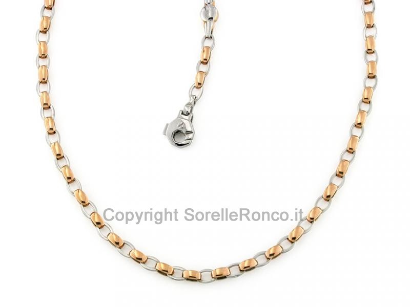 COLLANA IN ORO BIANCO E ROSÉ
