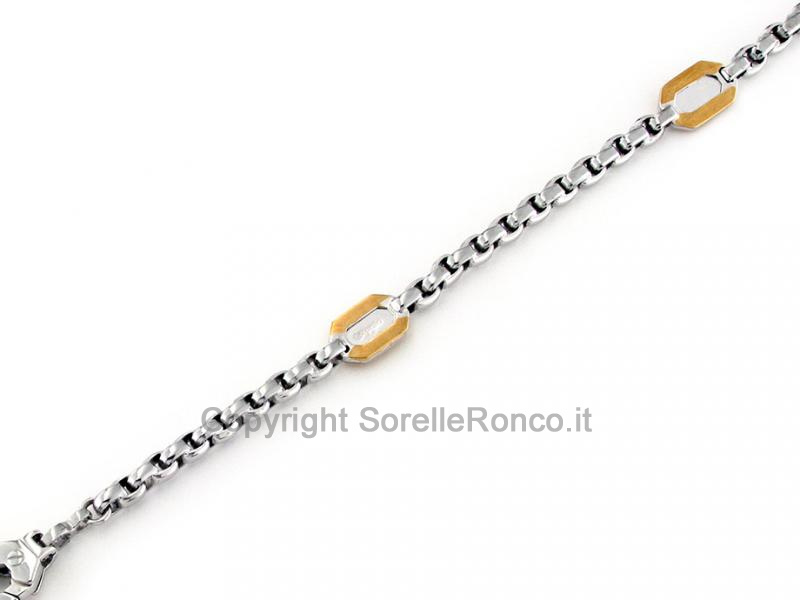 BRACCIALE ORO BIANCO E GIALLO 18 KT