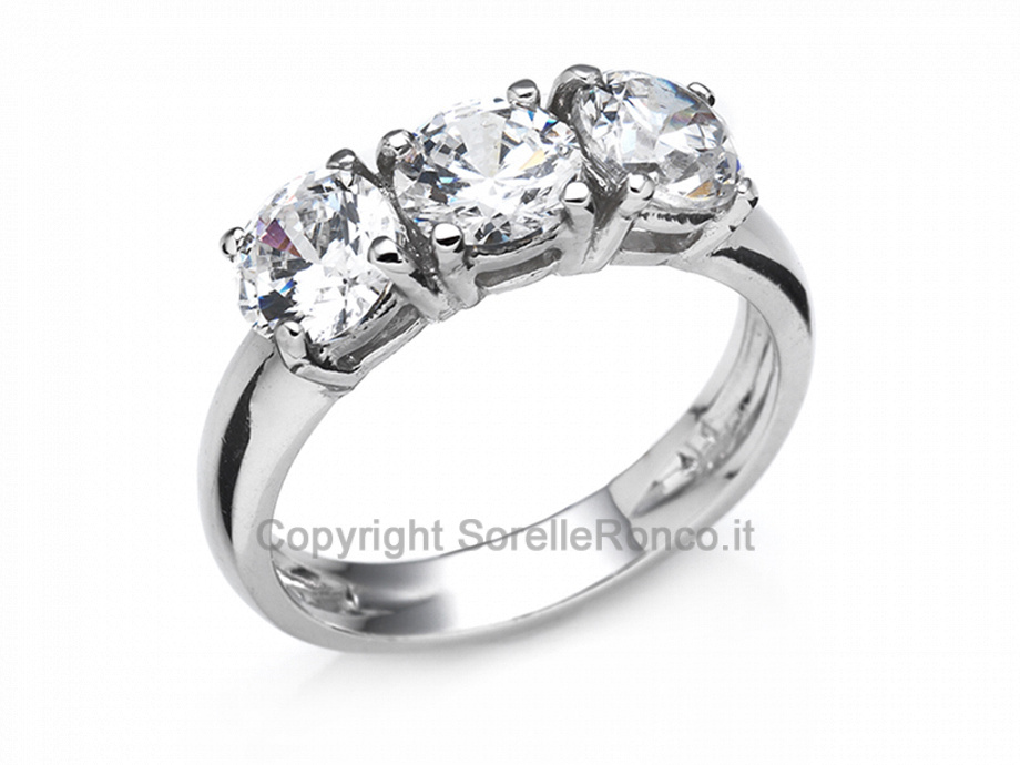 CF01462 - Anello Trilogy con Zirconi