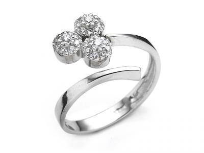 Anello Contrariè Trilogy con Zirconi