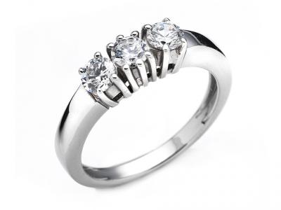Anello Trilogy con Zirconi