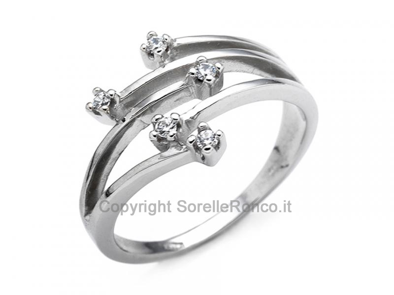 ANELLO DESIGN CON ZIRCONI