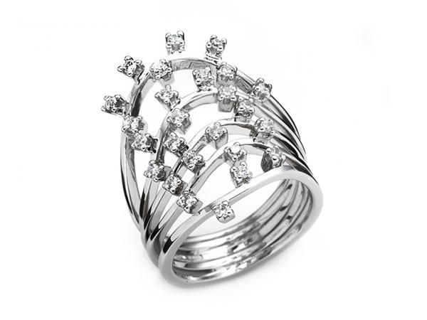 CF01469 - Anello Design con Zirconi