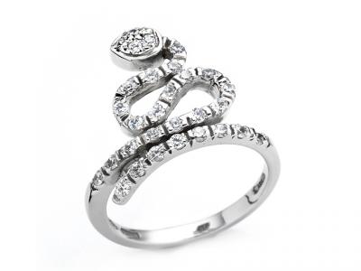 Anello Serpente con Zirconi